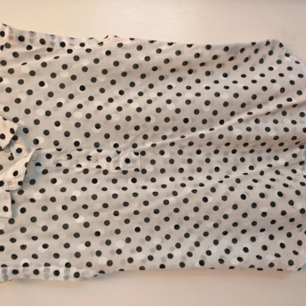 Van Heusen Black and White Polka Dot Shirt